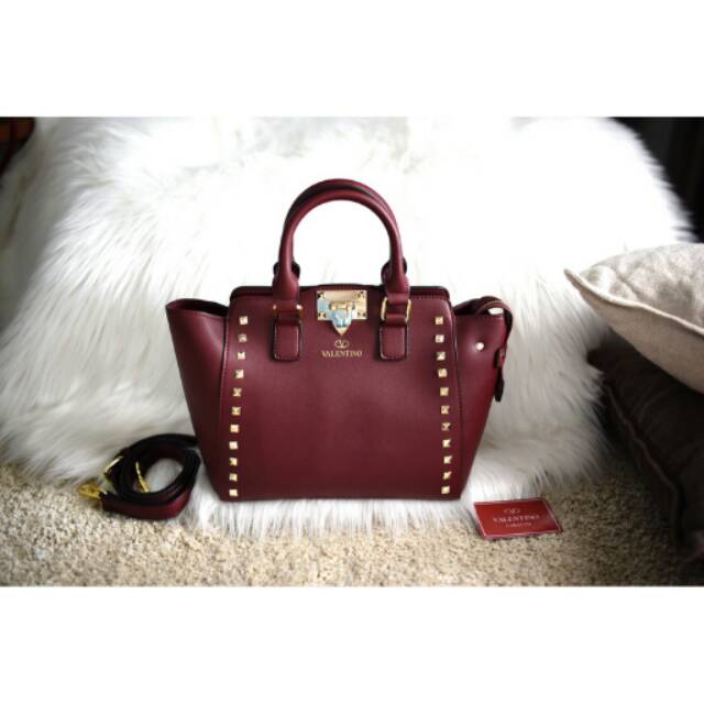 Valentino Rockstud Handle Tote