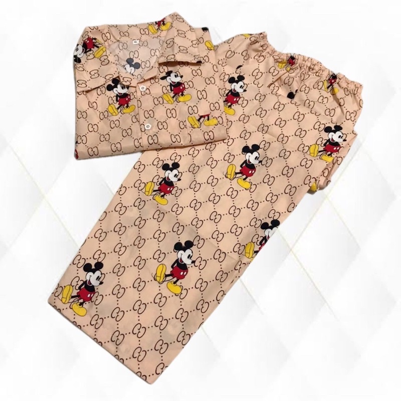 MKGC COKLAT - stelan bajutidur piyama katun bisa couple family mom and kids