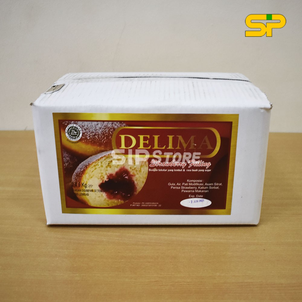 DELIMA Selai Stroberi / Selai Roti / Strawberry Filling 10kg