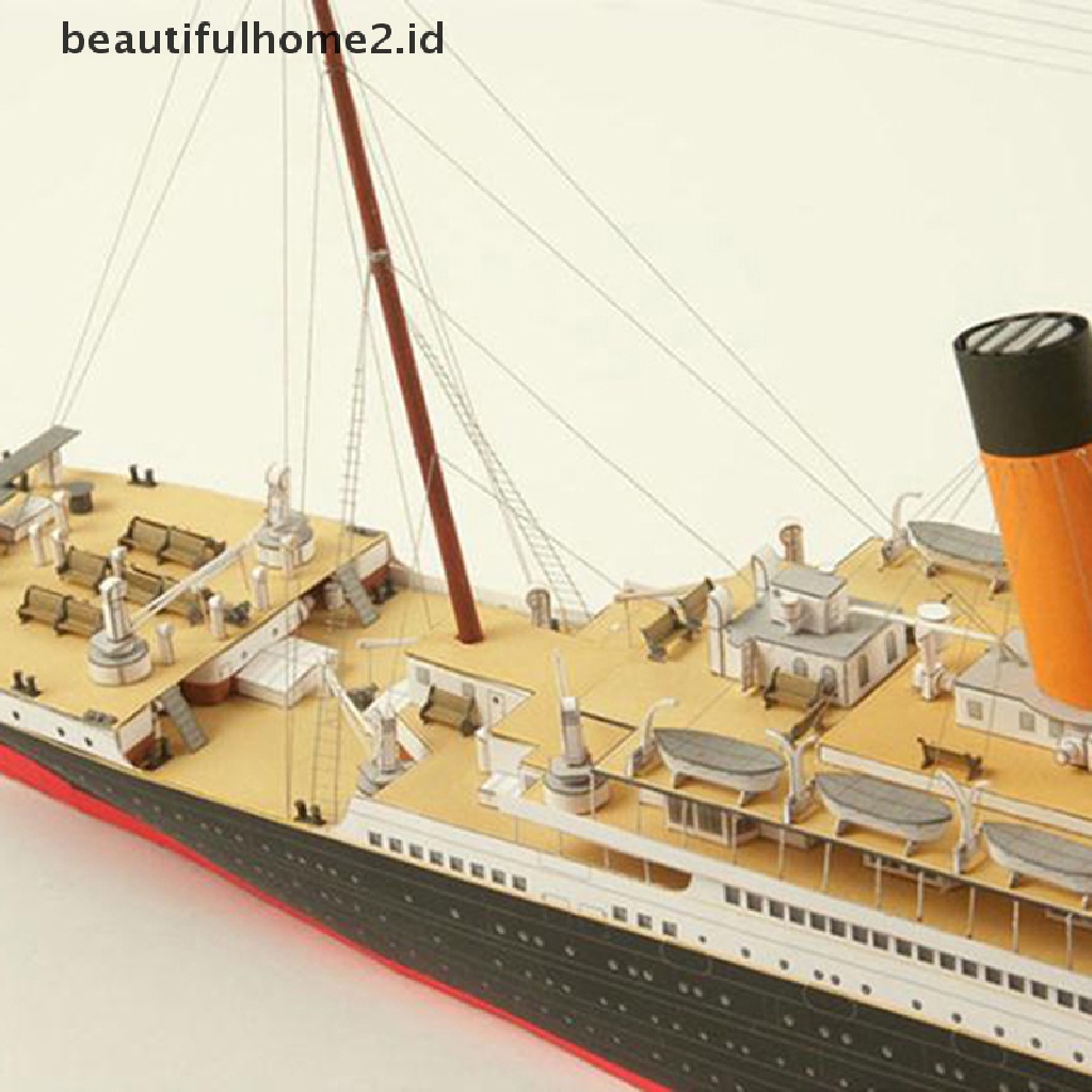 (Beautifulhome2) Buku Literatur Bahasa MandarinId Miniatur Kapal Titanic 3d Diy Bahan Kertas Skala 1: 400