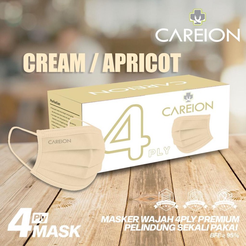 4PLY MASKER EARLOP CAREION EMBOS 4PLY ISI 50PCS