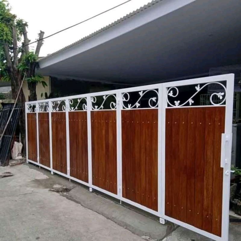 Jual PAGAR RUMAH MINIMALIS MOTIF GRC ATAU PAGER WOODPLANK | Shopee