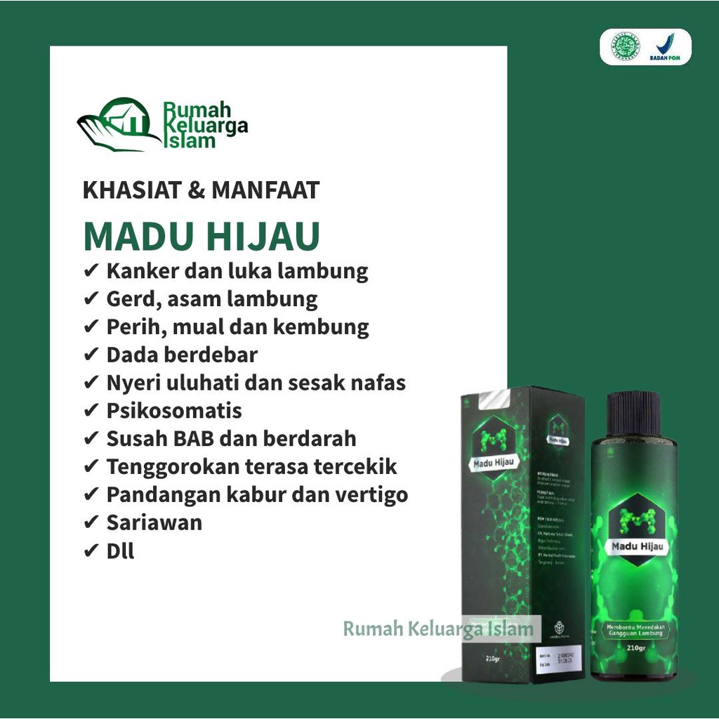 

MADU HIJAU - madu hijau herbal lambung, obat lambung Maag Kronis Asam Lambung gerd dan Mual