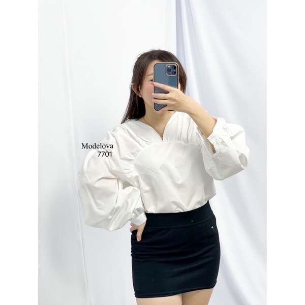 MDLV ~ 7701 SALVATIERRA WRAB BLOUSE ATASAN BIG SIZE BLOUSE BIG SIZE FASHION KOREA FASHION IMPORT