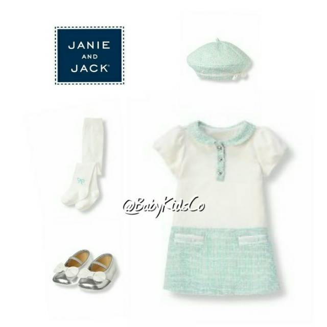 ORIGINAL PREMIUM BRANDED Janie and Jack Colorblock Sparkle Dress - dres terusan anak cewek baby ori