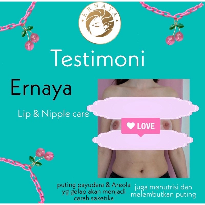 ERNAYA CREAM PEMERAH PENCERAH BIBIR DAN PUTING PERMANEN BPOM / LIP AND NIPPLE CARE