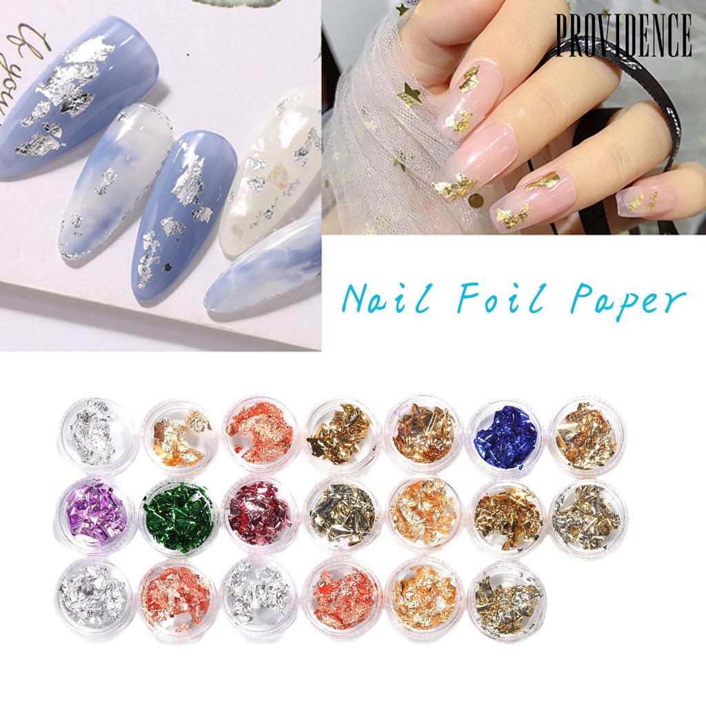 Providence 1Set Nail Sequins Safe Multifunctional Nice-looking Nail Accessories Manicure Glitter Sequins for Women