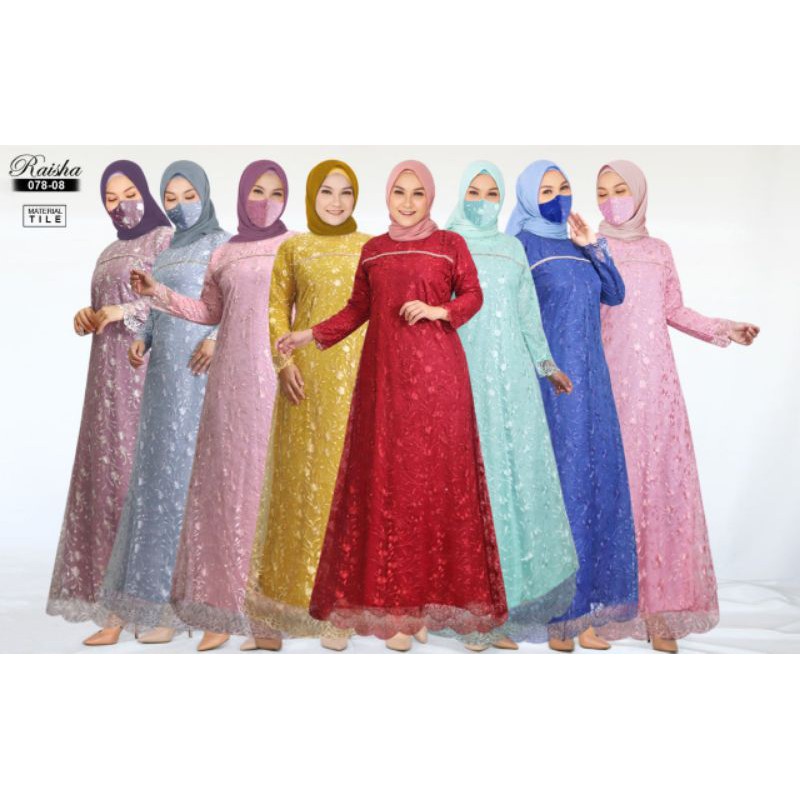 Gamis Brokat full keliling Mewah sultan Lebaran 2021
