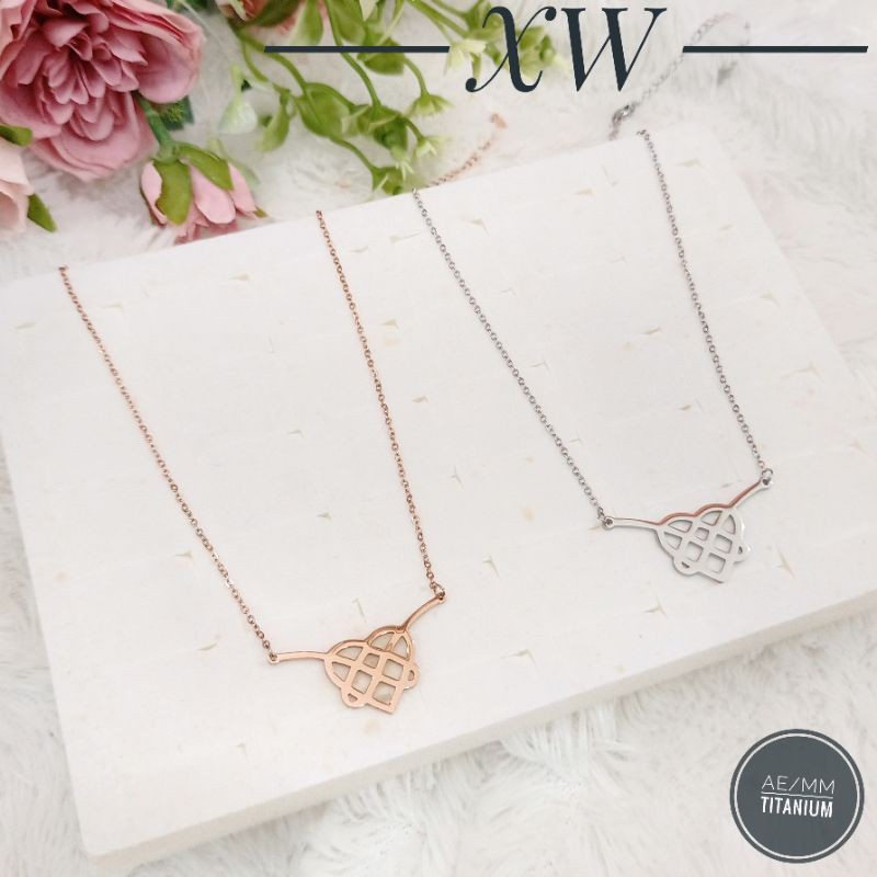 Kalung Titanium Ikatan Cinta Rosegold/Silver XW19052107