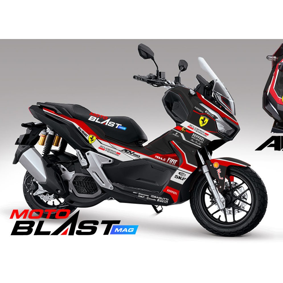 Decal Stiker Honda Adv 150 Black Cbs Ferrari Fullbody Shopee