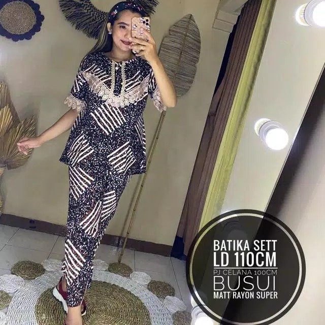 Batika Set Renda | Setelan Busui Daster Batik Pekalongan Maju