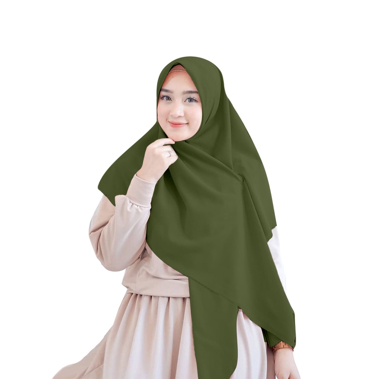 Jilbab Diamond Syari 130x130 Kerudung Segi Empat Hijab Jumbo Grade A Premium-ARMY