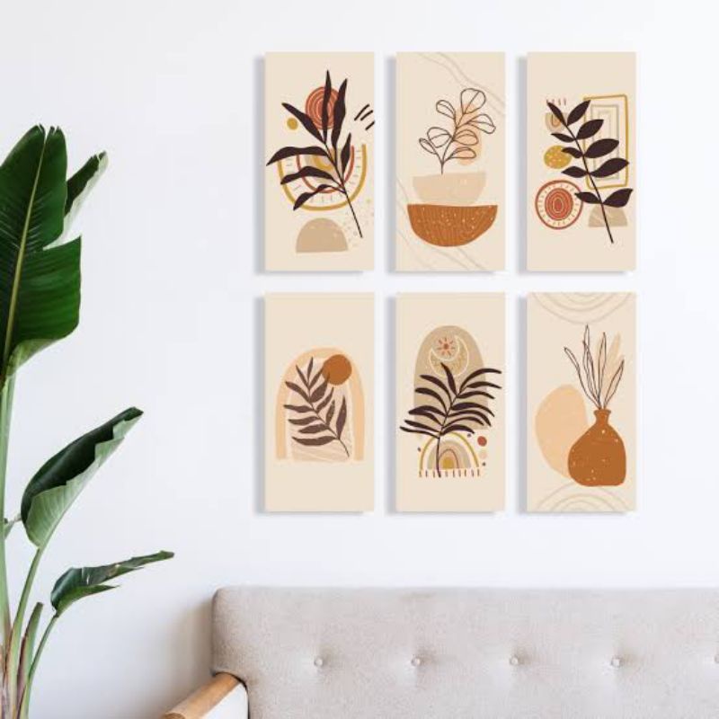 HIASAN DINDING AESTHETIC MINIMALIS  ASLI LUKISAN CAT ACRYLIC