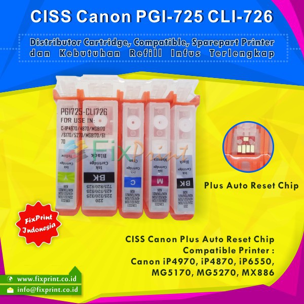CISS Cartridge Infus Canon 6560 ix6560 FPJNew3299