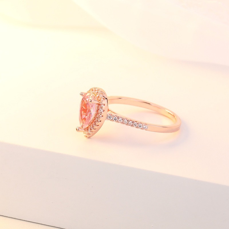 Cincin Mewah Warna Rose Gold Untuk Wanita