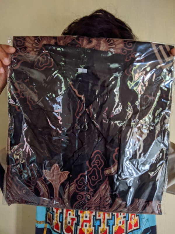 Kemeja Batik Pria Lengan Panjang Size M L Xl Xxl Bswart New Arrival