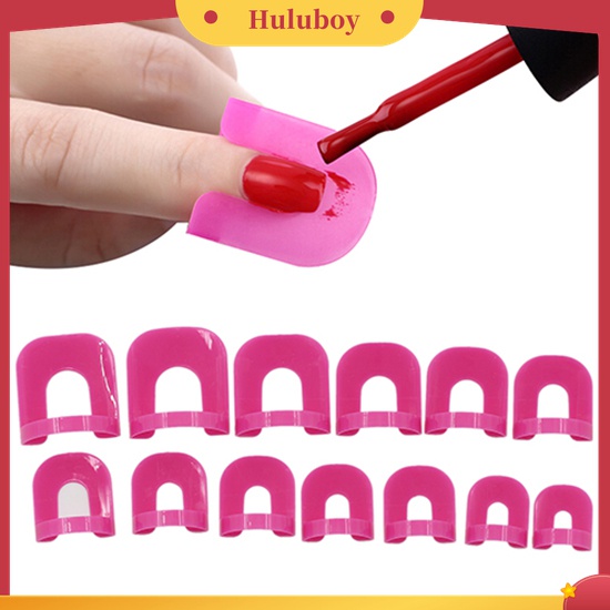 Huluboy Huluboy♡ 26pcs Klip Cetakan Kutek Anti Tumpah Bahan Plastik + 1pc Stiker