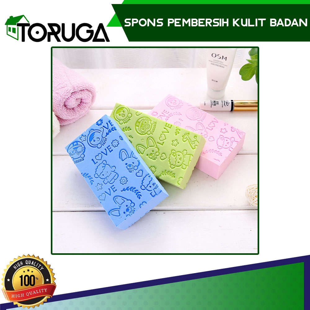 Spons Penghilang Kotoran Pembersih Daki Badan Efektif Bersih Sponge Busa Sikat Badan Sabun