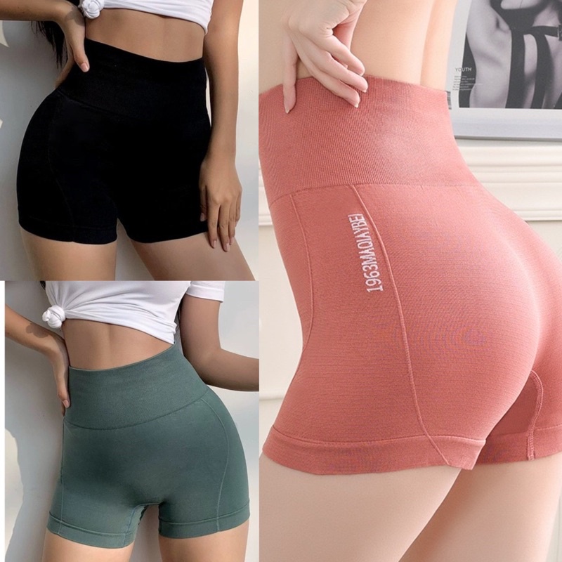 B02 • Hotpants Sport Import short Seamless Celana Pendek gym wanita