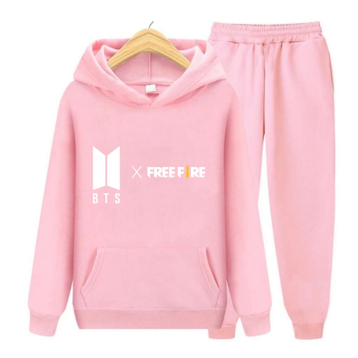 SETELAN ANAK SWEATER HOODIE BT Fri Fire / Oneset