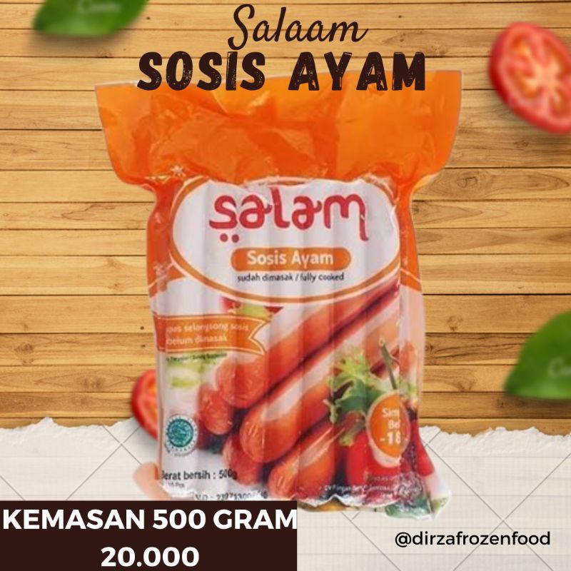 

Sosis Ayam Salam 500 Gram - Sosis Ayam Merah Enak Gurih