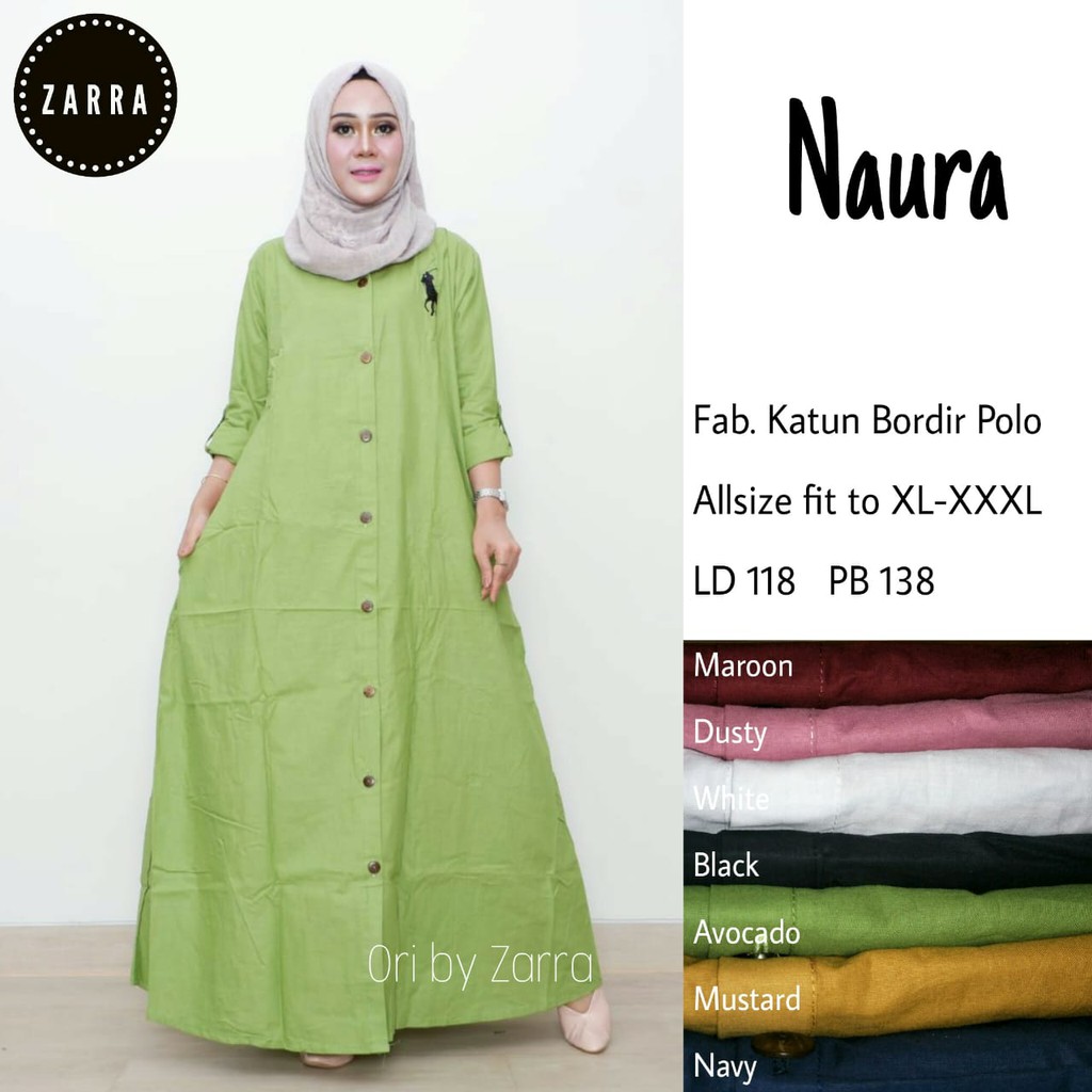 NAURA DRESS GAMS POLOS CANTIK DAN MENAWAN ORIGINAL BY ZARA