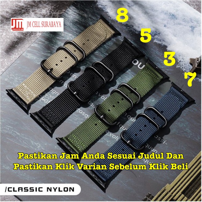 Tali Strap Nylon Nato Classic For Apple Watch 42mm 1 2 3 44mm 4 5