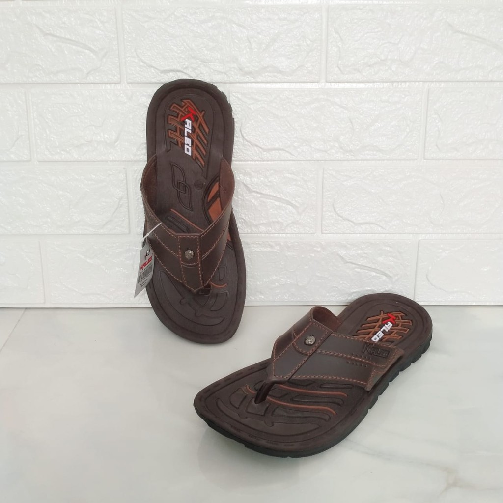 Kaleo Sandal Jepit Cowok 39 - 42 Sendal Casual Pria Dewasa Laki KLO 03/KLO 20 Bahan Kulit Sintetis