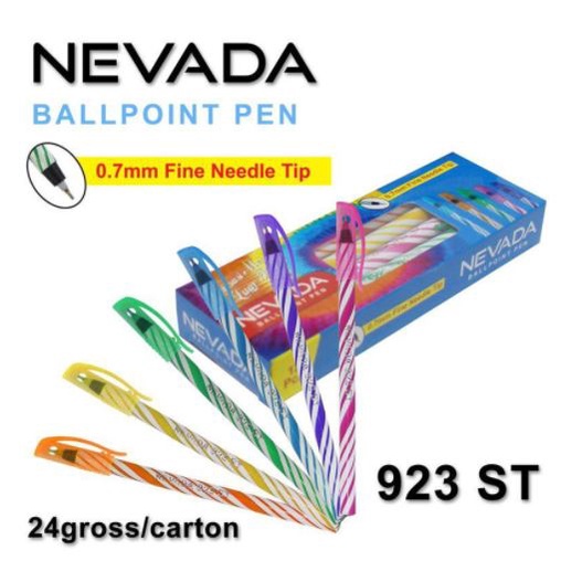 (12pcs) Pulpen Nevada  - Bolpoin Ulir - Bolpen Unik - Pen Lilin Murah 0.7mm-3
