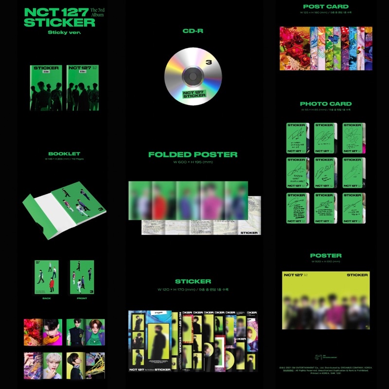 [ALBUM ONLY] NCT 127 - The 3rd Album [STICKER] + Poster (with Tube)