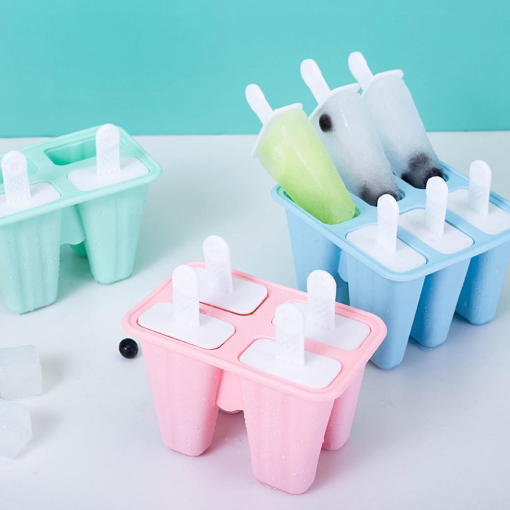 Quinton Cetakan Es Krim Lolly Warna Klasik4 /6 /10Cavity Ice Cube DIY Homemade Ice Maker Mould