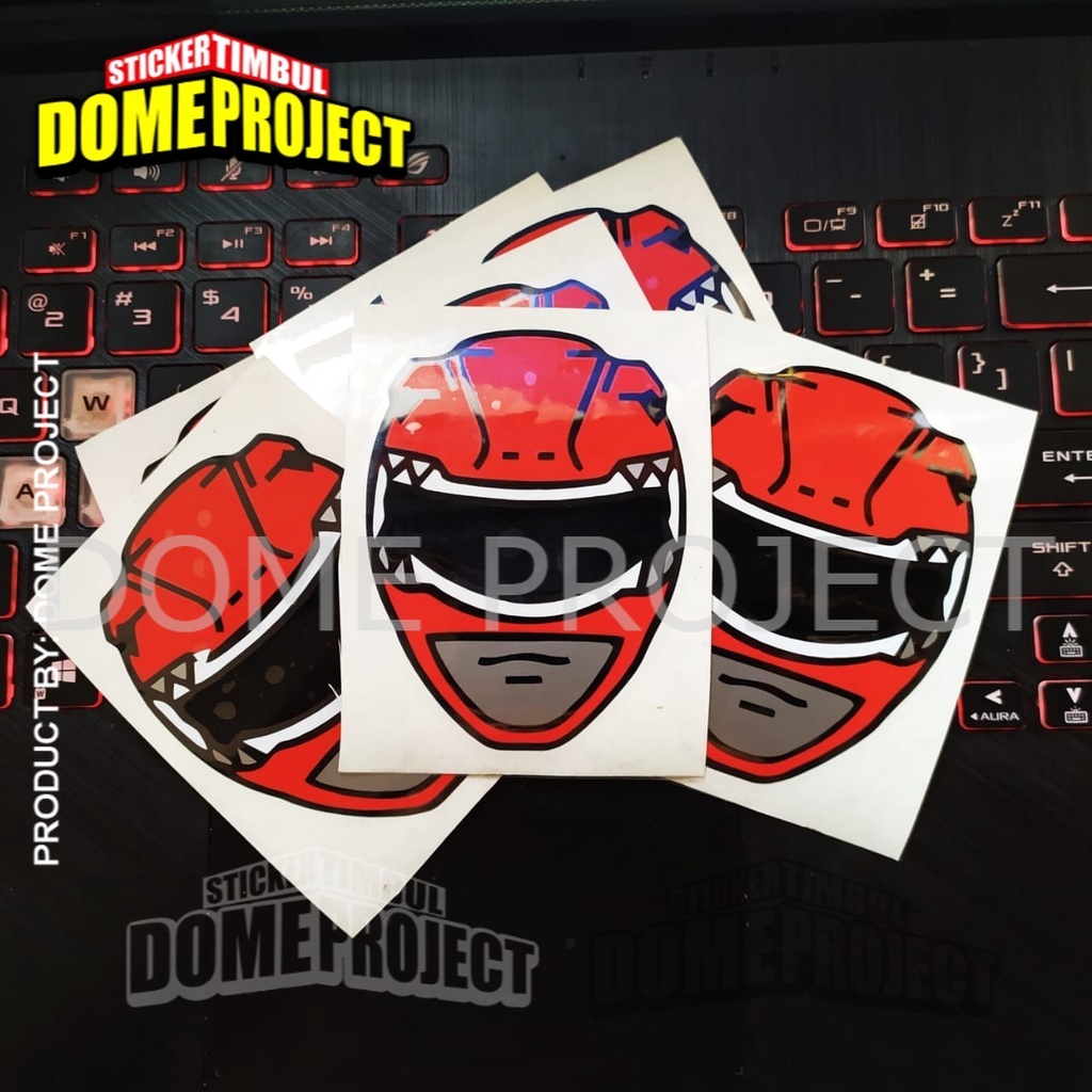 STIKER CUTTING MOTOR POWER RANGER RED HEAD STICKER OUTDOOR AKSESORIES MOBIL IMPORT