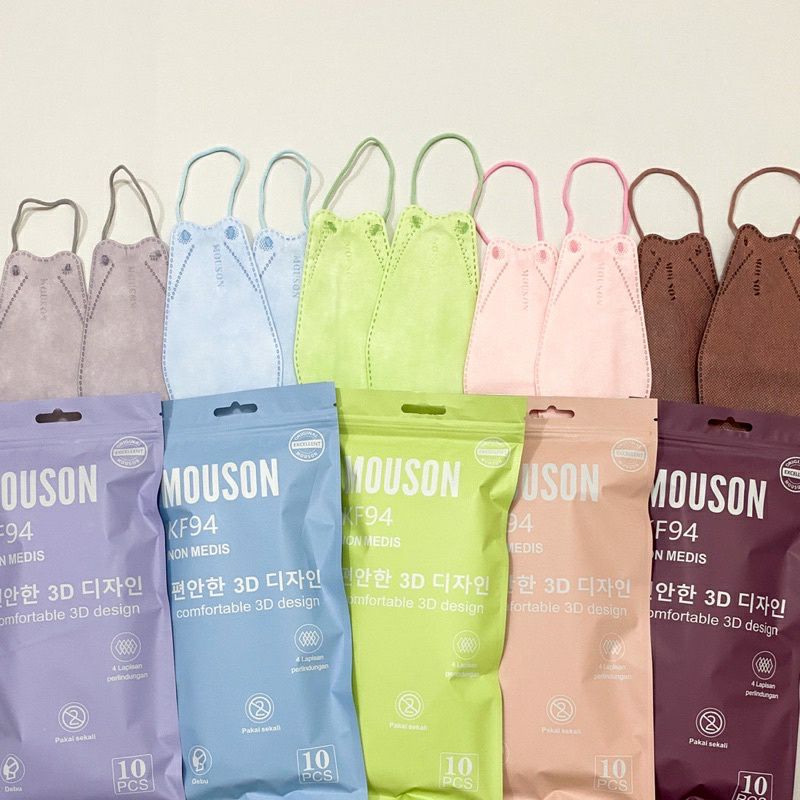 Mouson Masker Kf94 Pelindung Wajah Masker Earloop Merk Mouson Terlaris