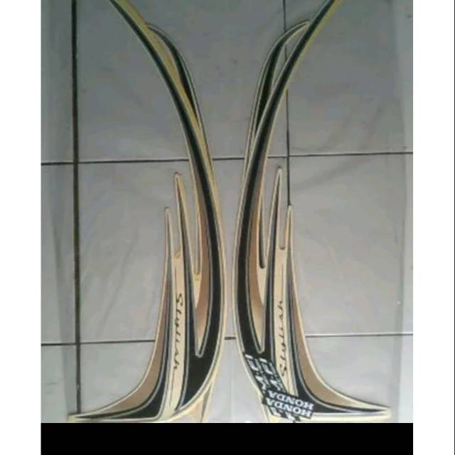 STRIPING STIKER MOTOR HONDA SCOOPY STYLISH 2015 CREAM