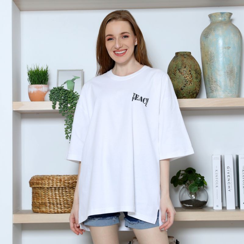 Kaos Oversize Pria Wanita/Scène de La Diversité Oversized T-shirt/Japanese Heavyweight Cotton 16s