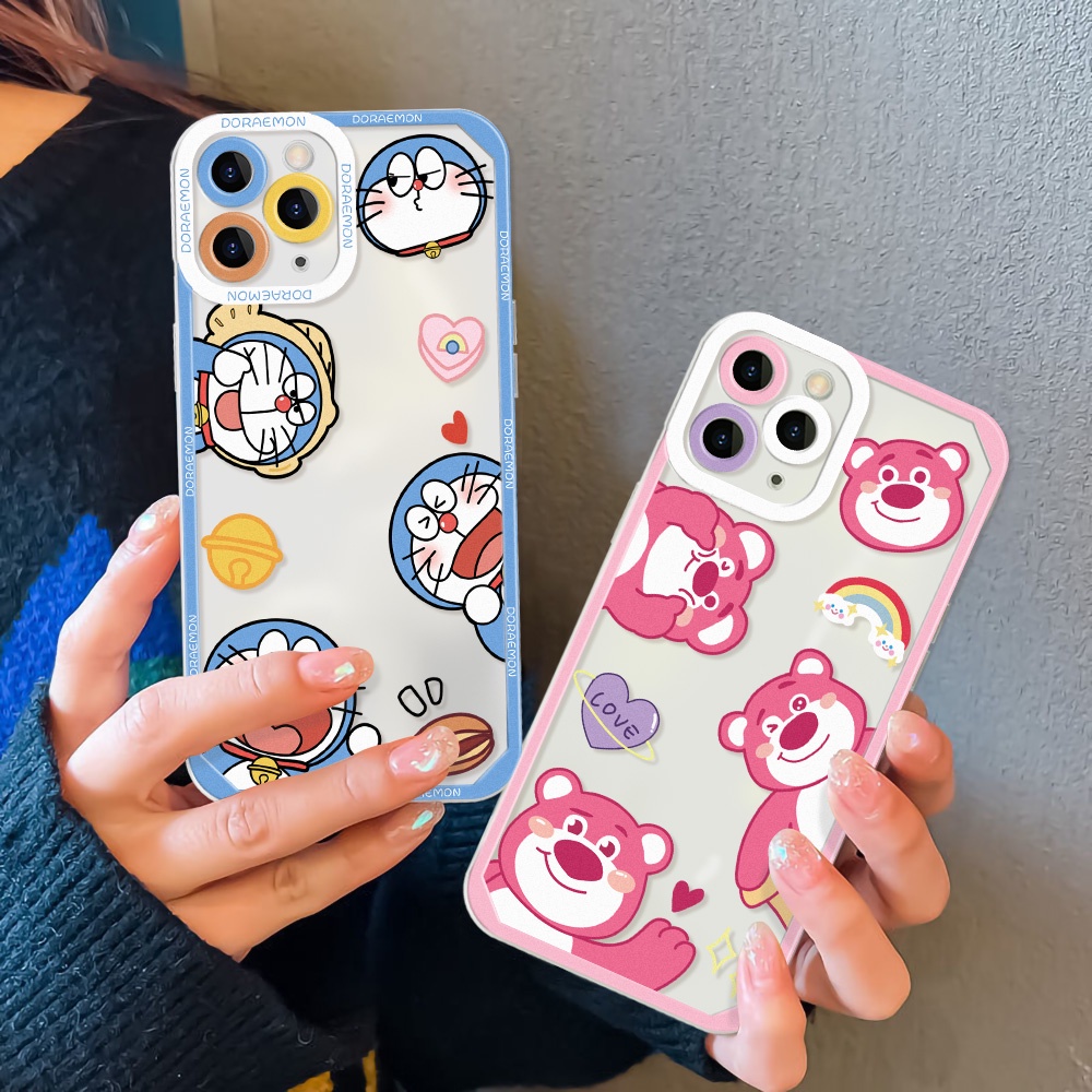 Soft Case TPU Motif Kartun Angel Eyes Untuk iPhone 11 12 13 Pro Max XR X XS Max 7 8 Plus 12 13 Mini SE 2020 SE 2022