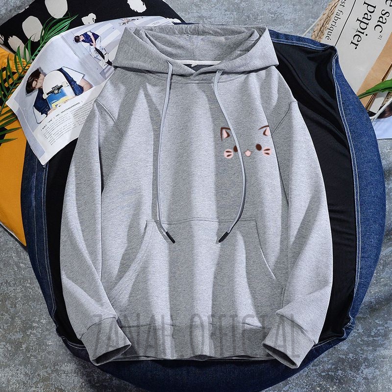 Hoodie Cewek Simpel Cat Bahan Banaya Korean Style Terbaru-4