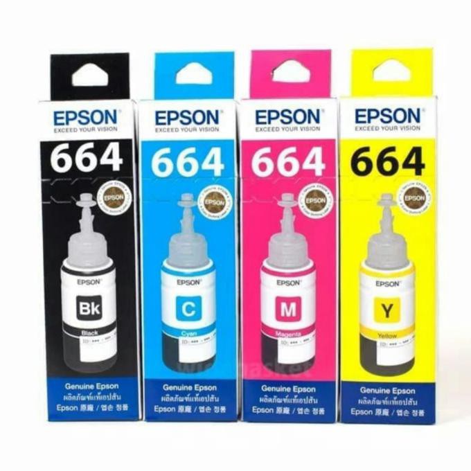 Jual Tinta Epson 664 4 Warna L100l110l120 L200l210l220 L300l310l350 Elektronik Printer 4352