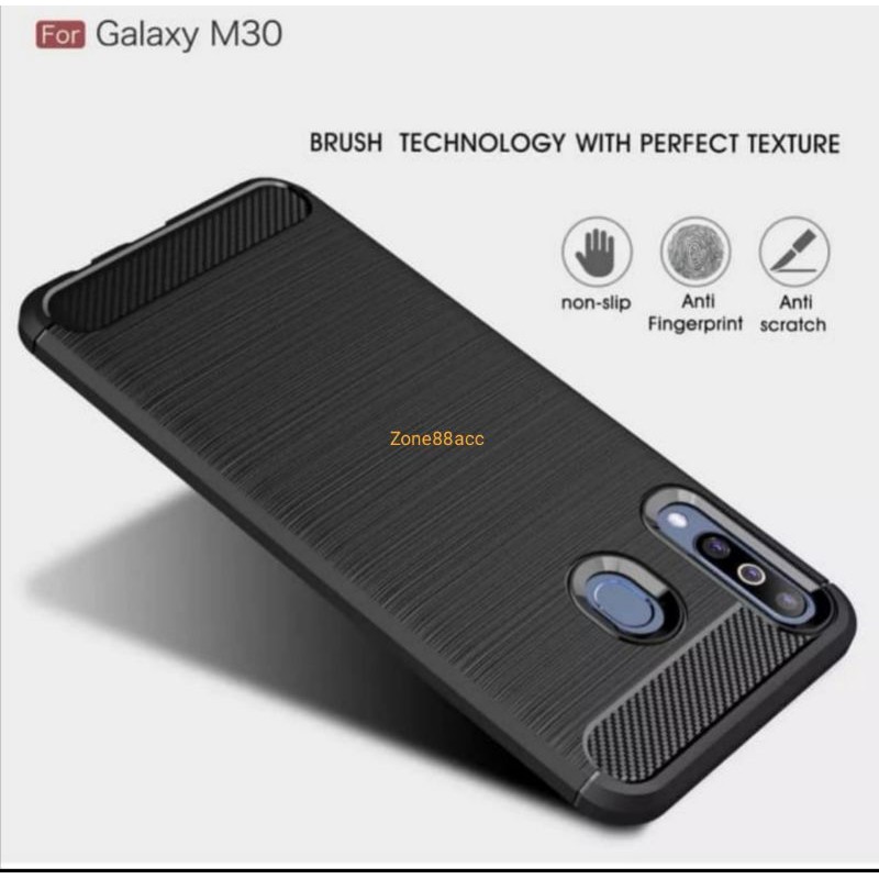 Silicon Case SAMSUNG M30 Softcase iPAKY Carbon Casing Cover TPU