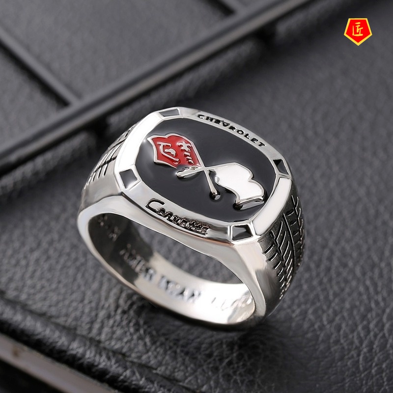 [Ready Stock]Men's Classic Personality Legend Sports Car Ring