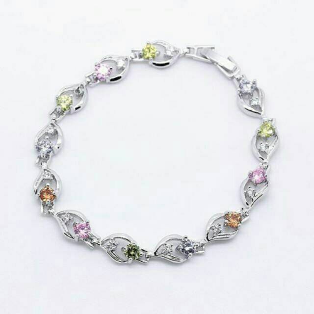 Gelang Zircon Batu Warna Warni