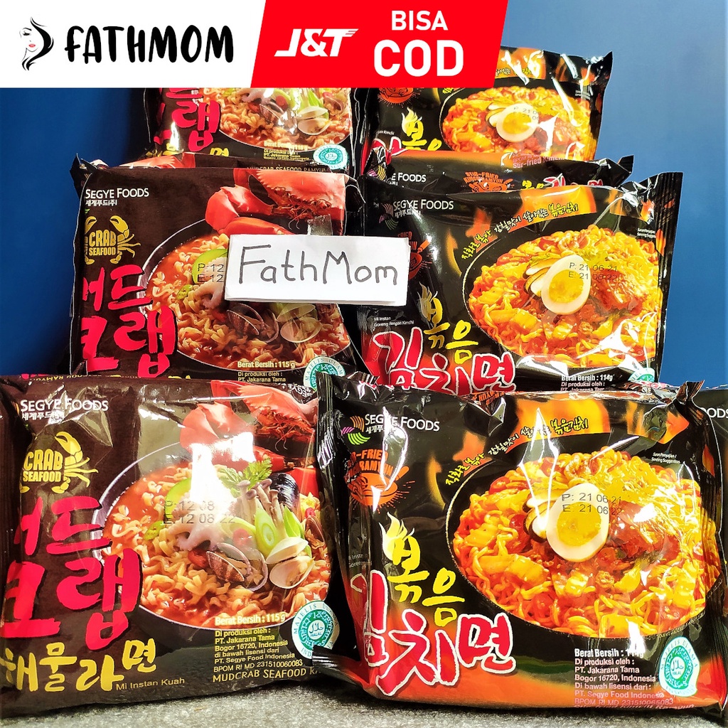 

SEGYE Ramen CRAB Seafood & Kimchi Fried Ramyun Mie Instan Korea HALAL