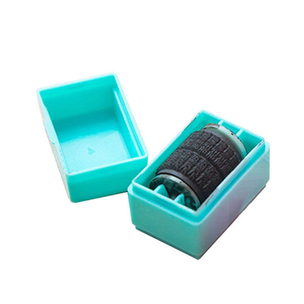 QUINTON Ink Scrapbooking Tool Your  ID Messy Office SelfInking Stamp 1Pc Roller Stamp Guard Code Security/Multicolor