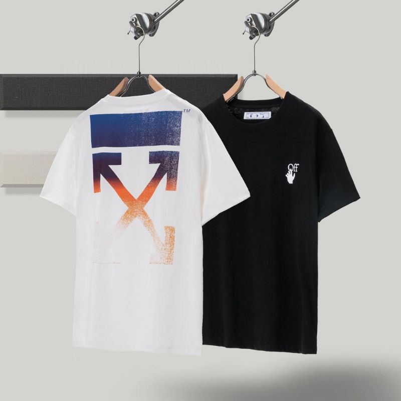 Original T301 - Off White Sunset Gradation Tshirt Mirror Baju Kaos Unisex