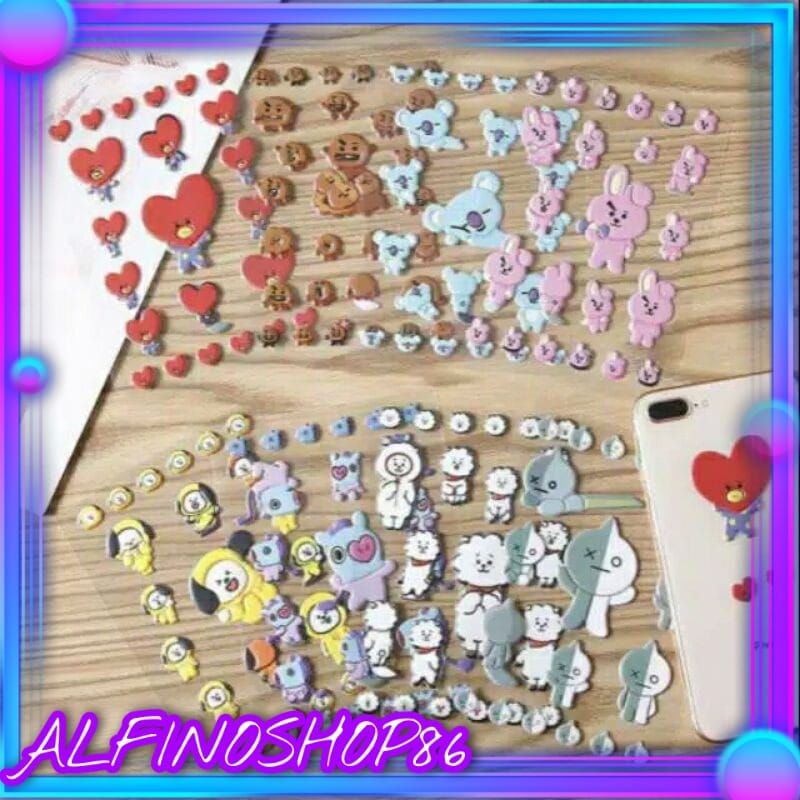 KPOP BTS BT21 Sticker DIY Bubble 3D Stiker