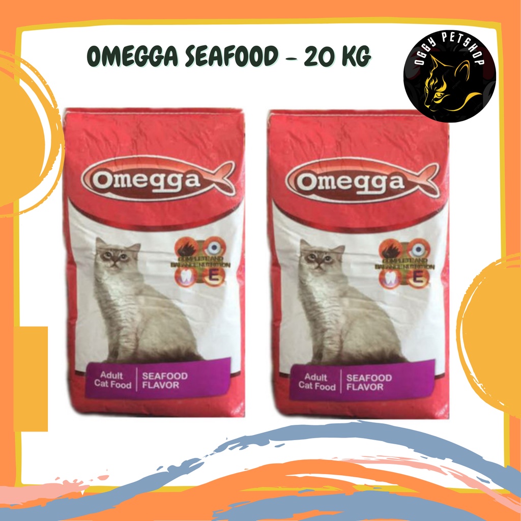 [GRAB GOJEK] OMEGGA SEAFOOD 20 kg CAT FOOD TERMURAH Omega Makanan Kucing