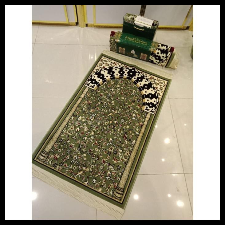 GRATIS ONGKIR SAJADAH AL RAWDAH MIHRAB NABAWI WARNA HIJAU