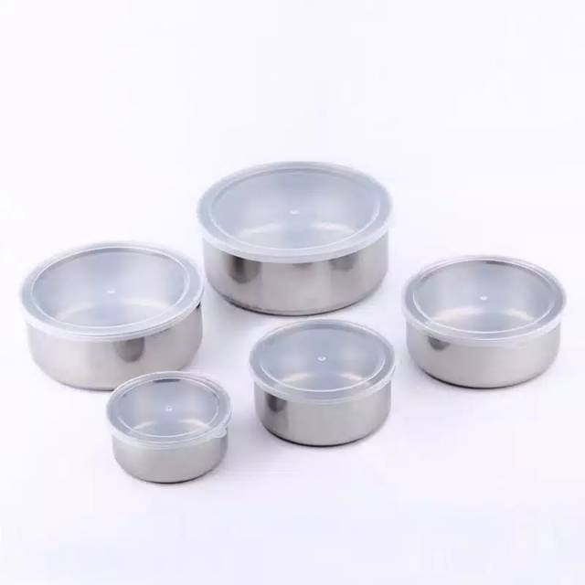 RANTANG STAINLESS ISI 5 RANTANG SUSUN MURAH STAINLESS STEEL FRESH BOX