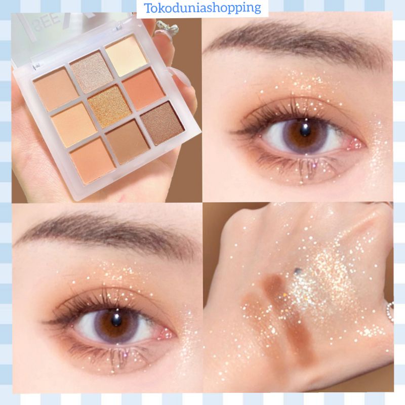 Glitter Mutiara LAMEILA Original 9 Colors Palette Kosmetik Mata Eyeshadow Gliter Matte Nude Pearly Pigmented