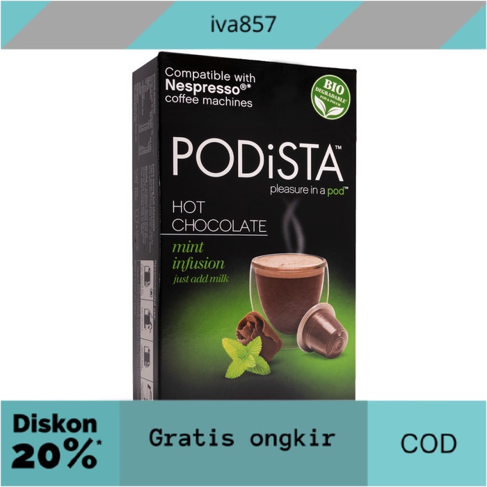 

PROMO Podista Chocolate Capsules - All Variants, Nespresso Compatible - Choco Mint GRATIS ONGKIR